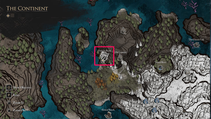 Esoteric Ruins Map Location