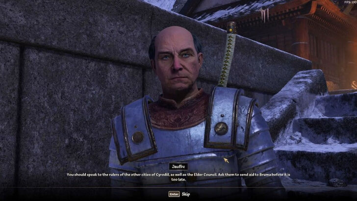 TES IV Oblivion Jauffre Asks You to Recruit for Bruma