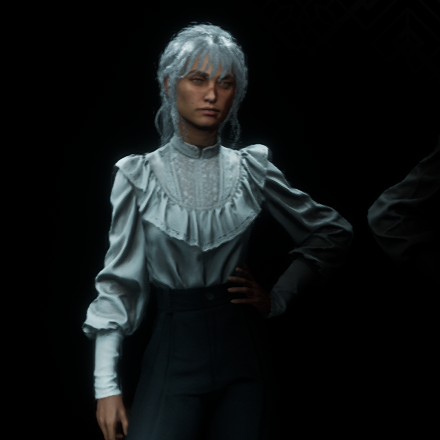 Messy Bun White Haircut for Sciel