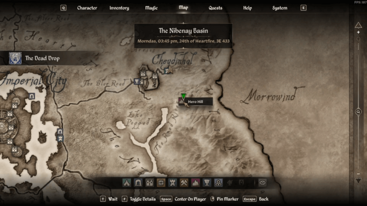 Affairs of a Wizard Starting Location Map