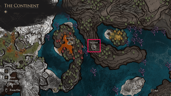 Sky Island Map Location