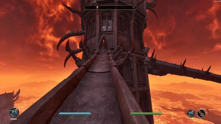 TES IV Oblivion Walkway to Brooding Fortress