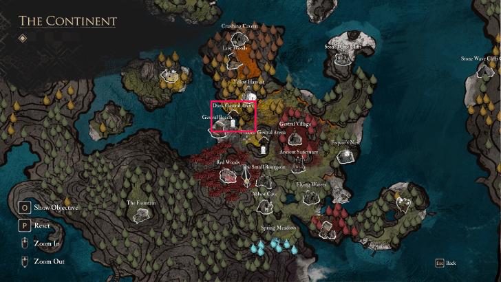 Dark Gestral Arena Map Location