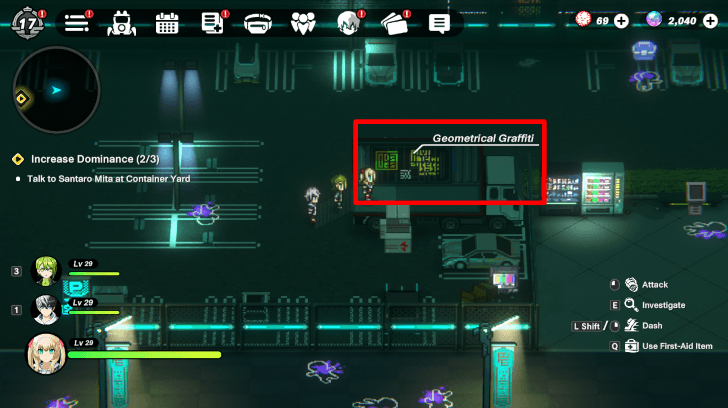 Aqua Marine Park Front Graffiti In Leftside Parking Lot Inside Red Truck