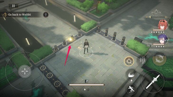 Interact with the Glowing Object