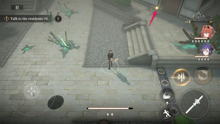 Interact with the Glowing Object