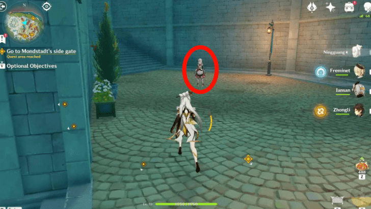 Genshin - Go to the Plaza for Noelle