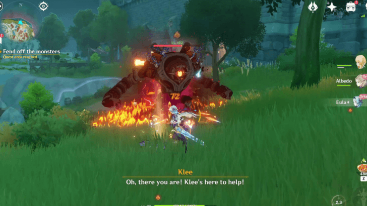 Genshin - Fend Off Enemies with Eula and Klee