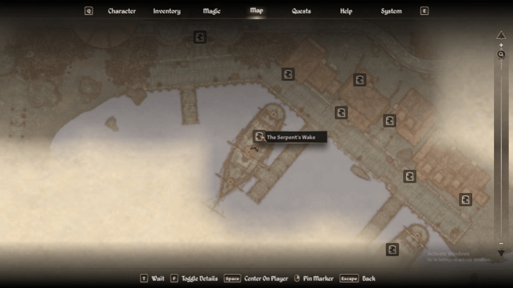 The Ghost Ship of Anvil Starting Location Map