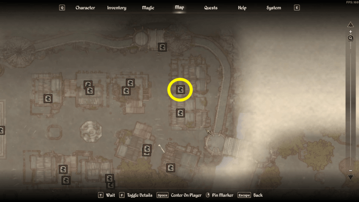 The Forlorn Watchman Starting Location Map