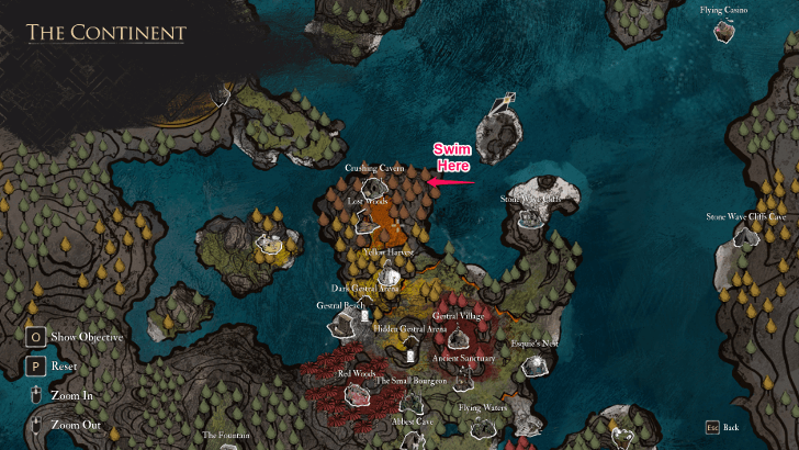 Crushing Cavern Map Location