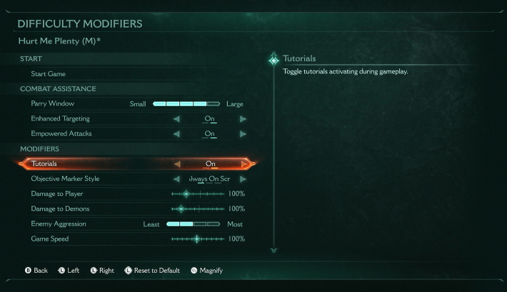 Modifiers on Difficulty Tab
