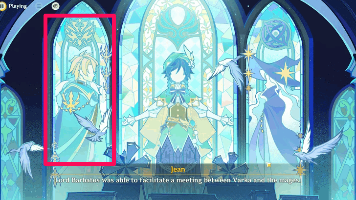 Genshin - Varka Seen In a Stained Glass