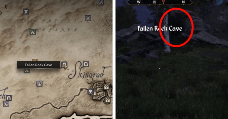 Oblivion Unfinished Cave Loc