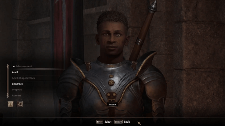 Speak with Azzan in Anvil