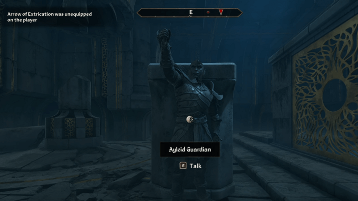 Talk to Ayleid Guardian