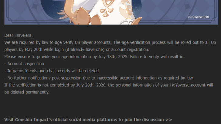 Genshin - Age Verification
