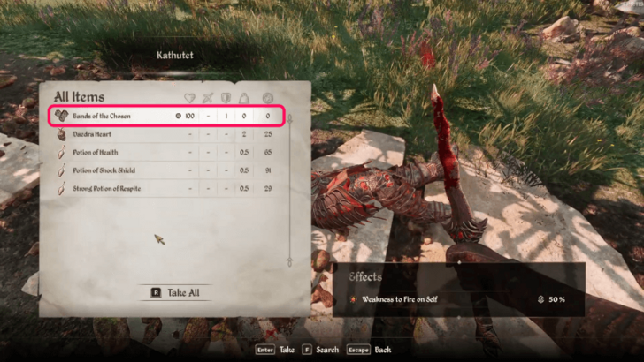 TES IV Oblivion Bands of the Chosen Loot