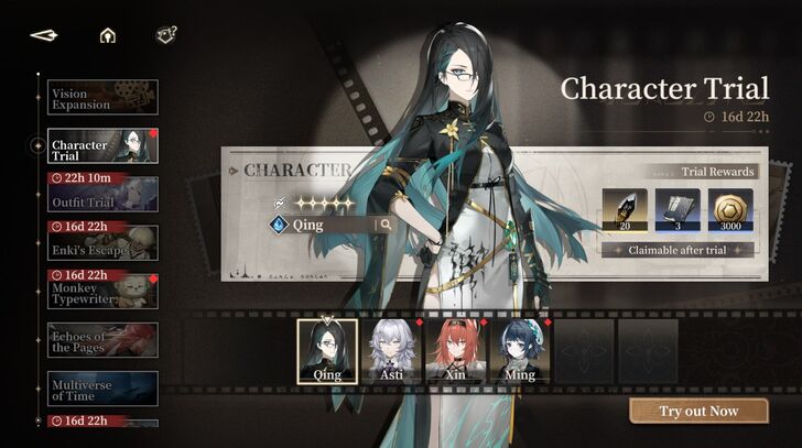 Qing Character Trial