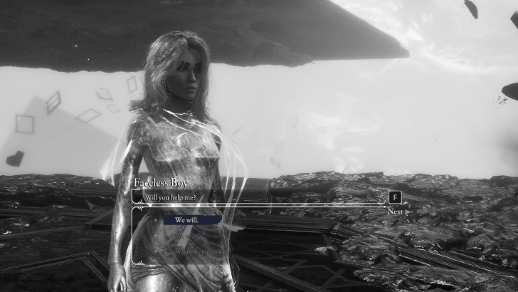 Faceless Boy Dialogue in Painting Workshop East of Sirene