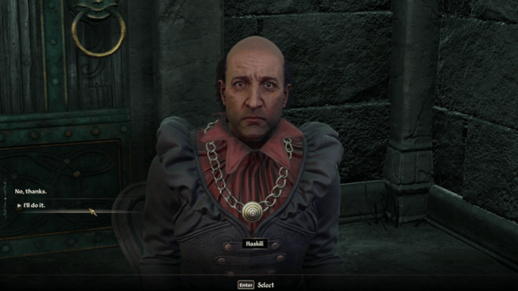 A Door in Niben Bay - Talk to Haskill