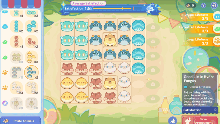 Reach 130 Satisfaction at 4th Expansion