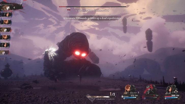 Chromatic Glissando Eating a Dead Party Member