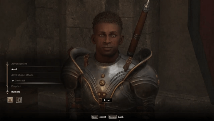 Speak with Azzan in Anvil Fighters Guild