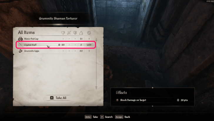 TES IV Oblivion Loot Crystal Staff