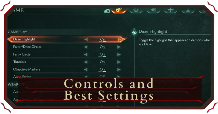 Controls and Best Settings
