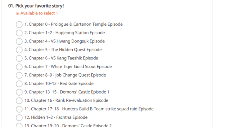 Solo Leveling Arise - Pick Your Favorite Story