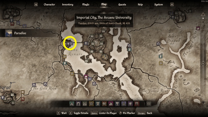 Go Fish Starting Location Map