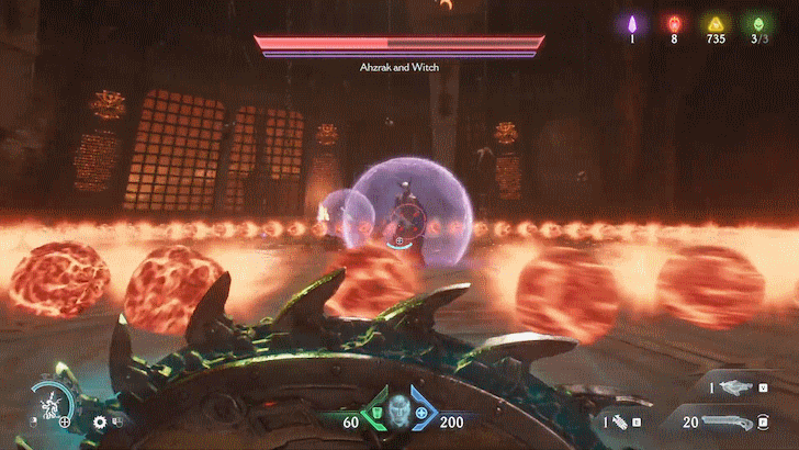 Ahzrak and Witch - You Can Block or Even Jump Over Most Projectiles