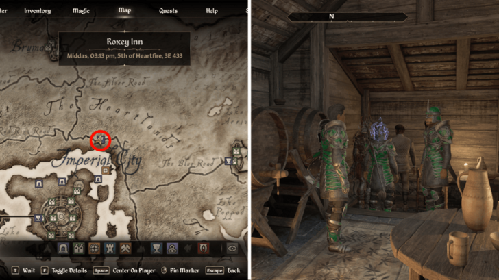 Daedric Armor from NPCs in Roxey Inn