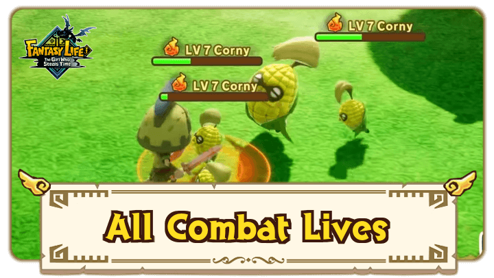 FANTASY LIFE i The Girl Who Steals Time - Combat Lives Top Banner