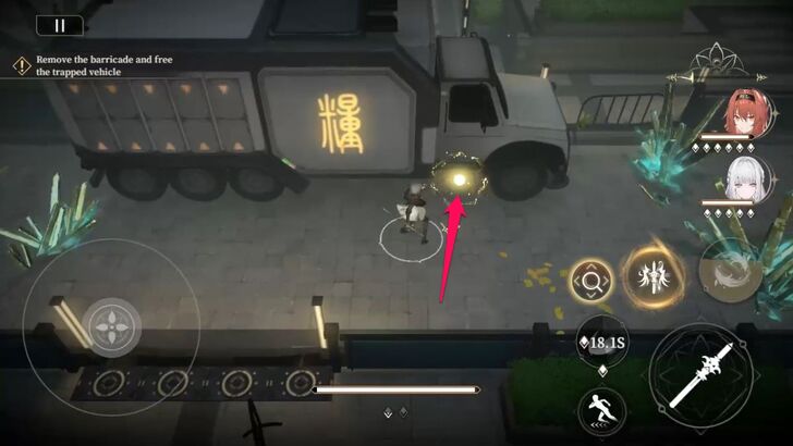 Interact with the Glowing Object