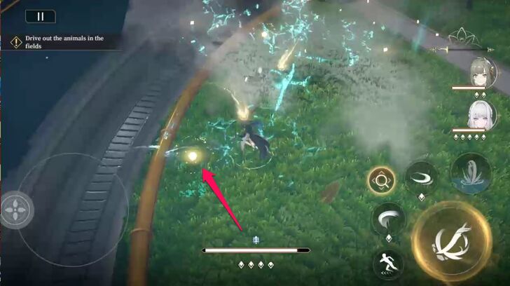 Interact with the Glowing Object