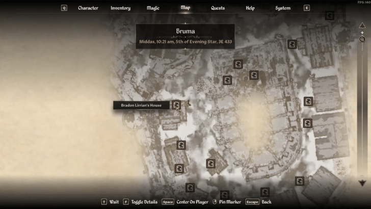A Brotherhood Betrayed Starting Location Map