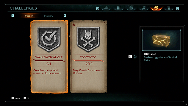 Belly of the Beast Mission Challenges