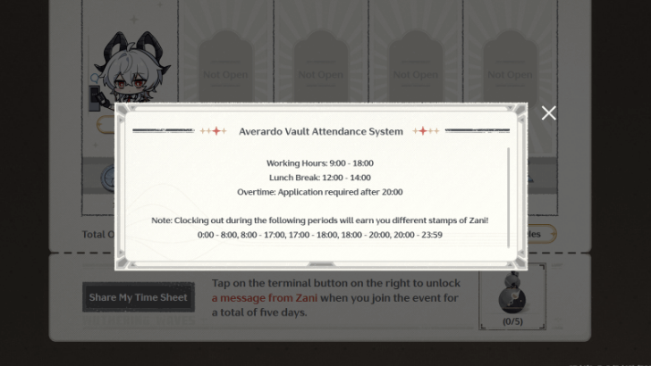 Zani Clock Out Web Event - Various Stickers