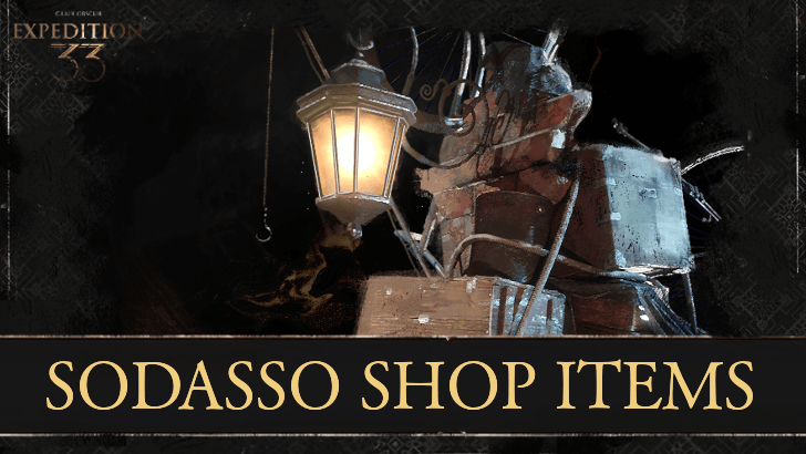 Sodasso Merchant Shop Items