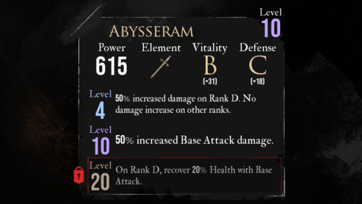 Weapon Passive Buffs