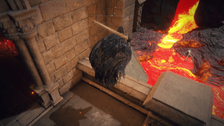 Jump to the rocky area