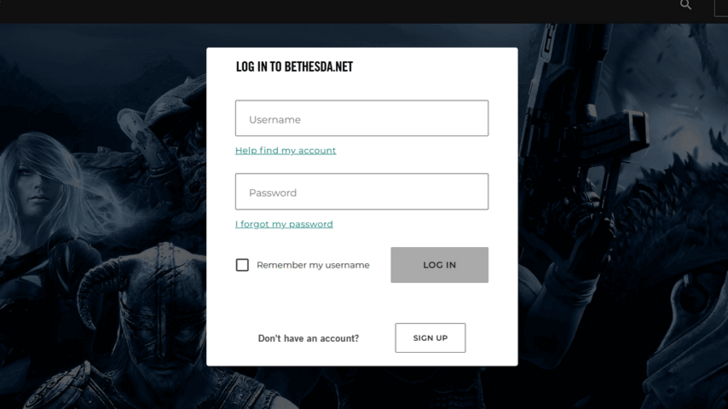 Login to Bethesda.net