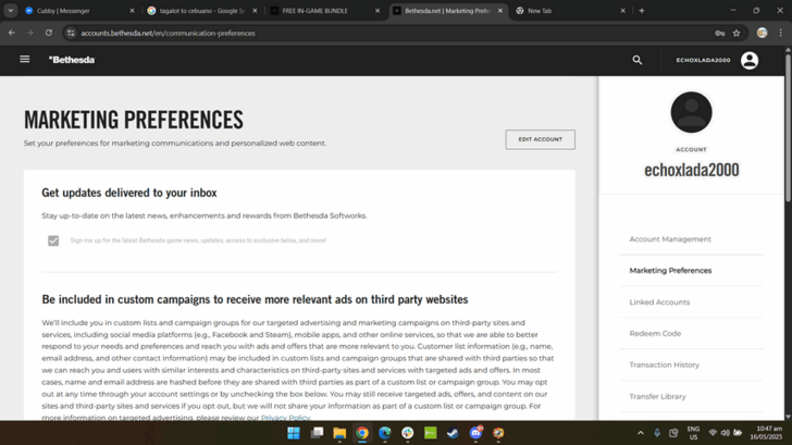 Opt in Email Promotions Step