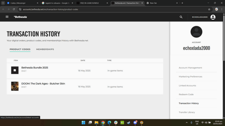 Transaction History Step