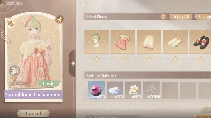 Infinity Nikki - Craft the Springbloom Awakening Outfit