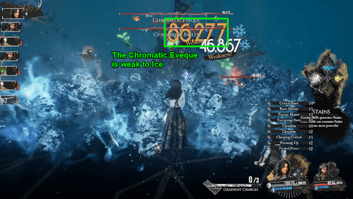 Chromatic Eveque Use Ice Weapons and Skills