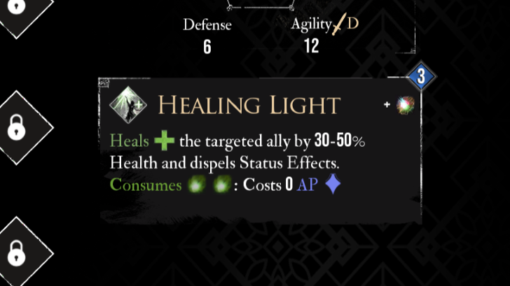 Lune Healing Light Tooltip
