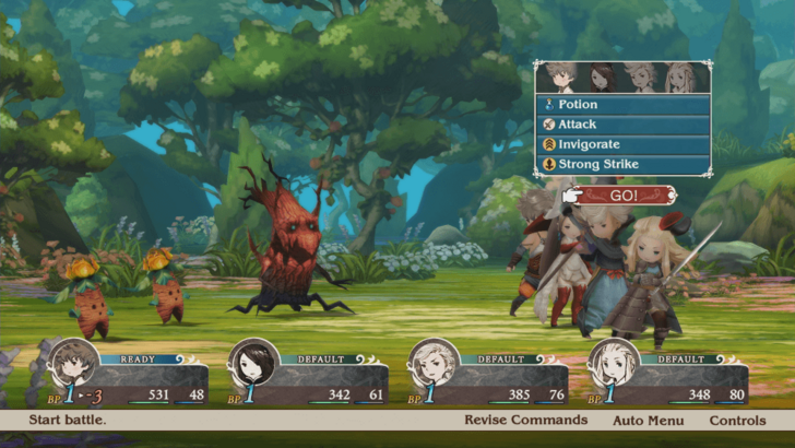 Bravely Default Remaster Battle